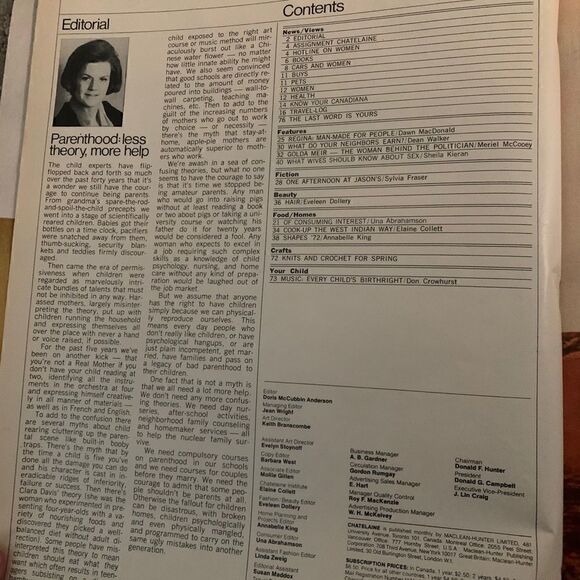 Chatelaine Magazine -February  1972 - Picture 4 of 4